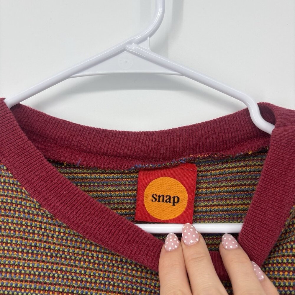 Vintage Snap Long Sleeve Shirt Multicolor 80s Hippie‎ Retro Mens Size Large USA - Picture 5 of 11